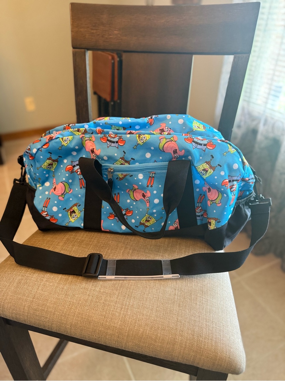 Blue SpongeBob Men's Duffel Bag